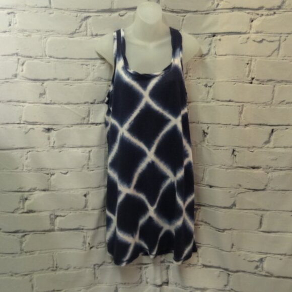LOFT Other - Loft Blue & White Tie-Die Swimsuit Cover Up/Sun Dress